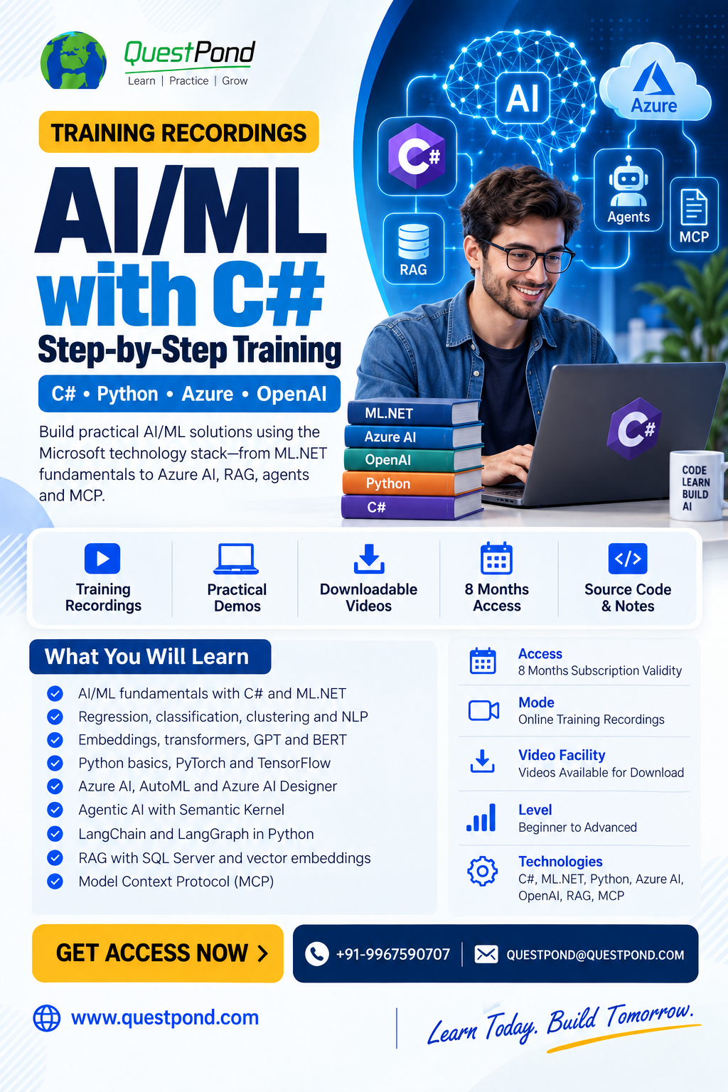 AI ML Step by Step using C#, Python, Azure and OpenAI Training Recordings