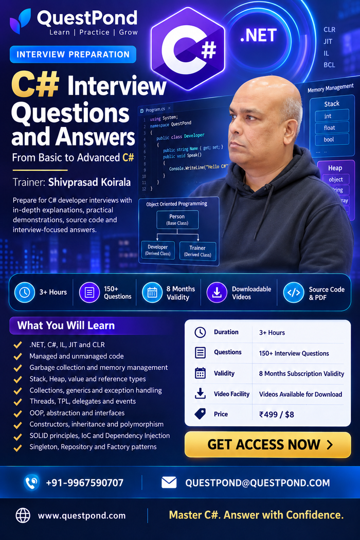 .NET / C# Interview Questions with Answers