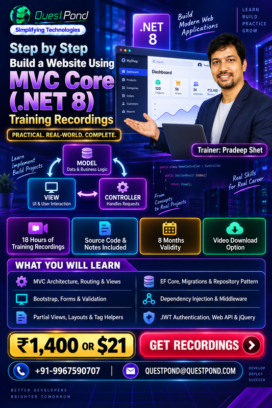 Step by Step build website using MVC Core (.NET 8)